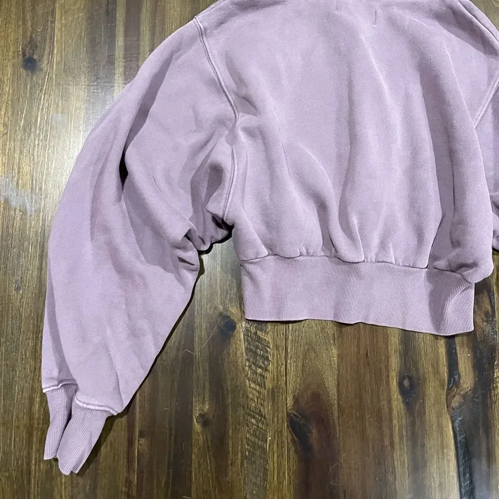 Tna by Artizia Wide Hem, Long Sleeve Cropped Hoodie Sweatshirt, Women's Size 2XS